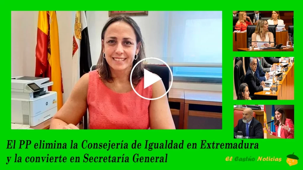 El PP elimina la Consejería de Igualdad en Extremadura