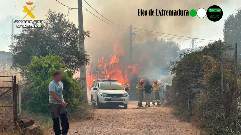 Un vecino de Hernán-Pérez detenido acusado de provocar 3 incendios forestales